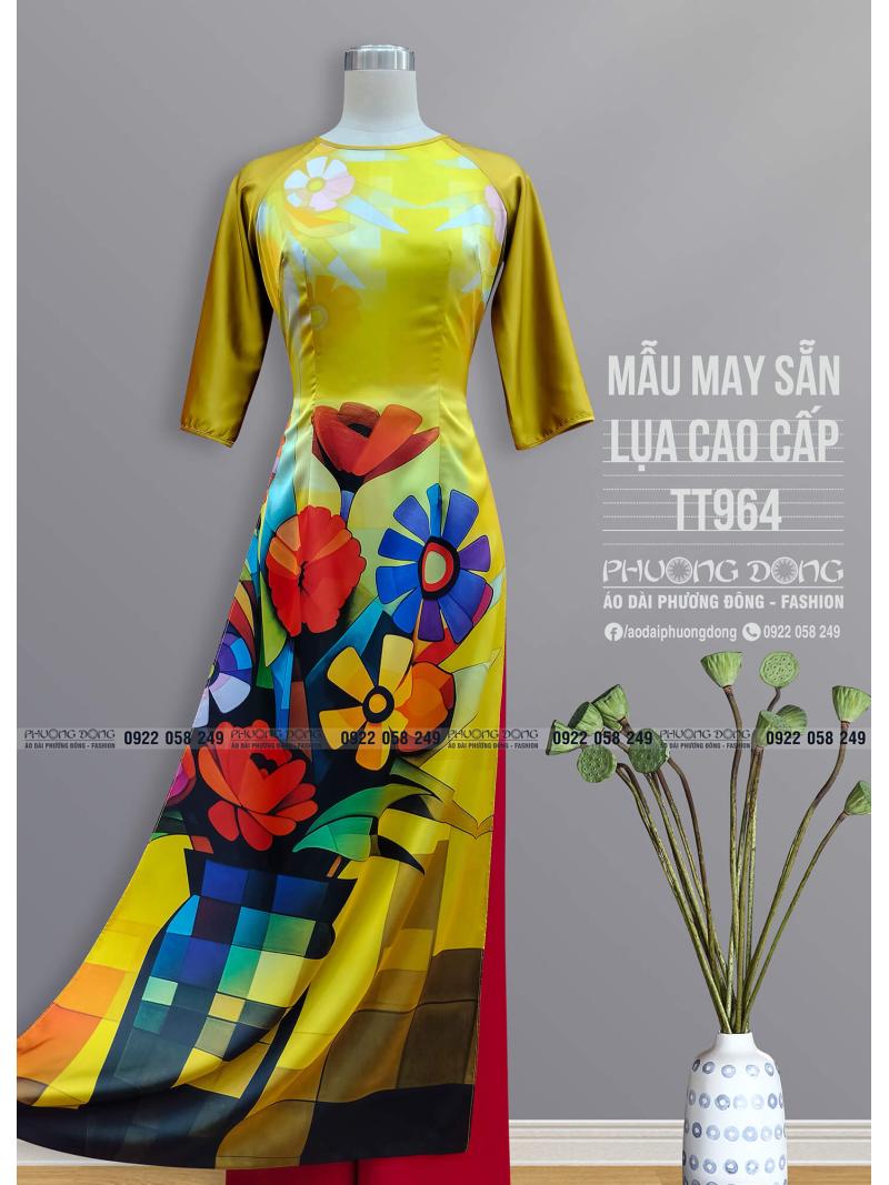 Áo Dài Truyền Thống Lụa Cao Cấp TT964